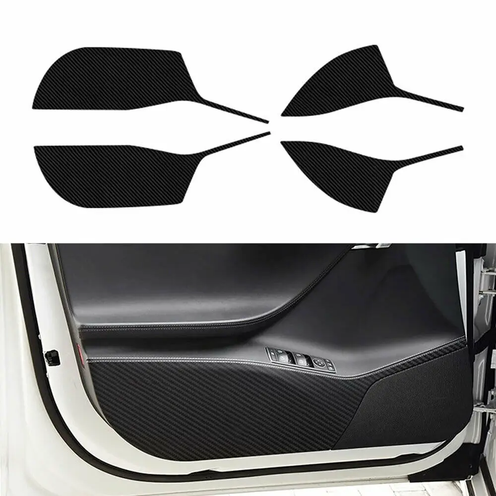 

Carbon Fiber Color Car Door Anti Kick Protect Pad Sticker For Tesla Model S 2014-2018