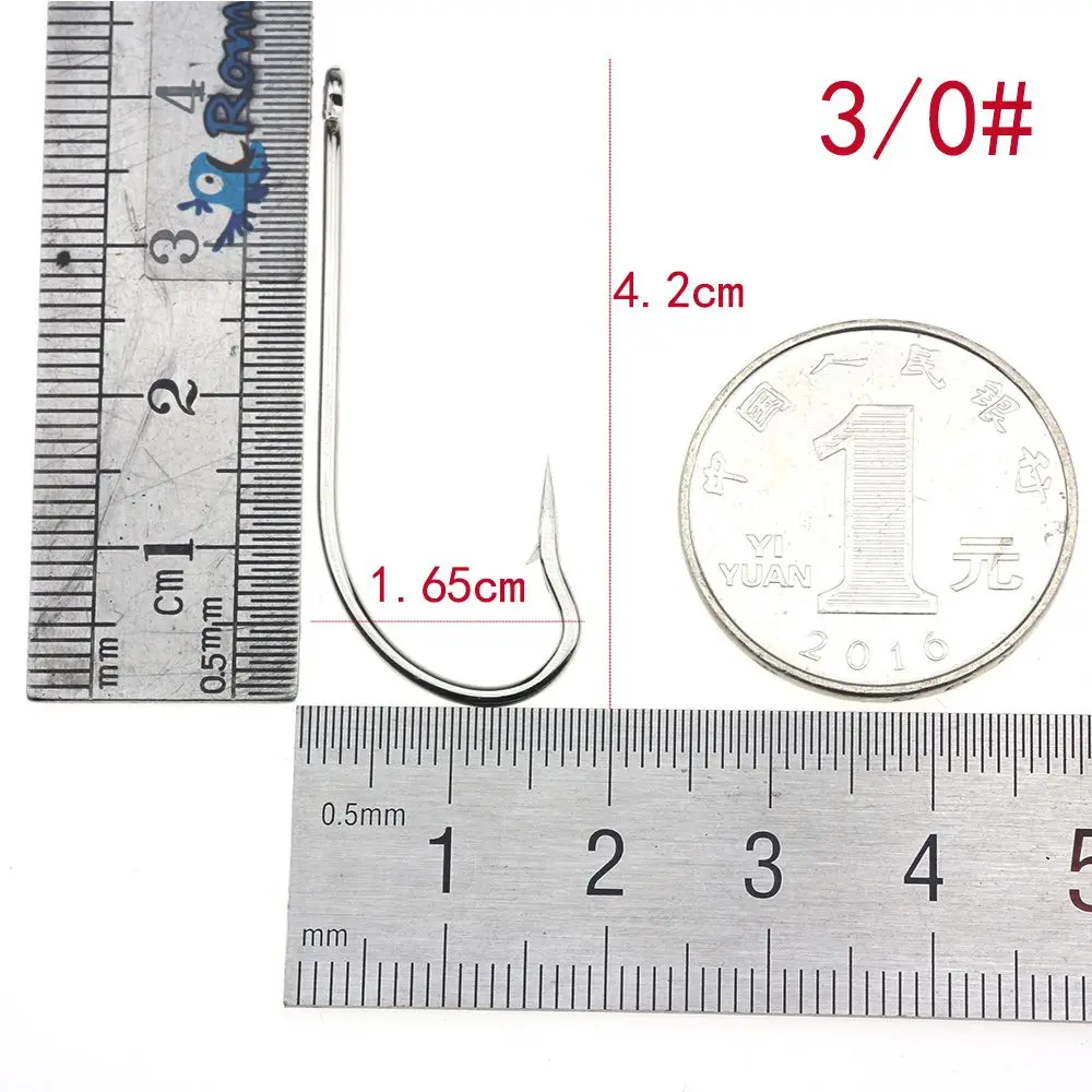 size 3I0 Rompin 50 шт./лот О 'Шонесси 9255 рыболовные крючки из нержавеющей стали с длинным хвостовиком для соленой воды с колючими морскими рыбками джиг Крючки Размер 6#-7/0 - Цвет: size 3I0