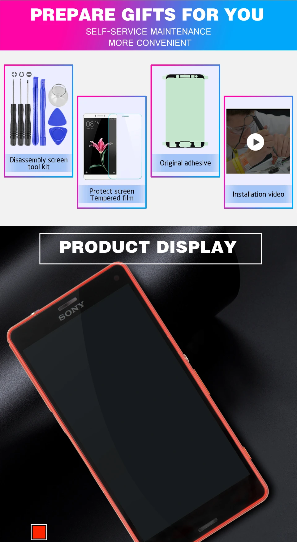 Для SONY Xperia Z3 Compact дисплей рамка Z3 Mini D5803 D5833 сменный дисплей для SONY Xperia Z3 lcd D6603 D6633