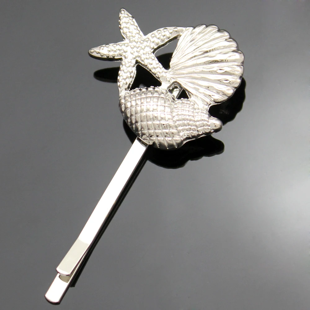 Гребешок Морская звезда раковины Updo пляж заколка для волос платье ювелирные