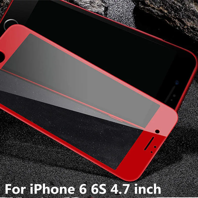 Red For 6 6S Полное покрытие 5D стекло для iphone 7 закаленное стекло для iphone 6 6S 7 Plus супер Взрывобезопасное защитное стекло пленка на 6 6S 7 4," 5,5" - Цвет: Red For 6 6S