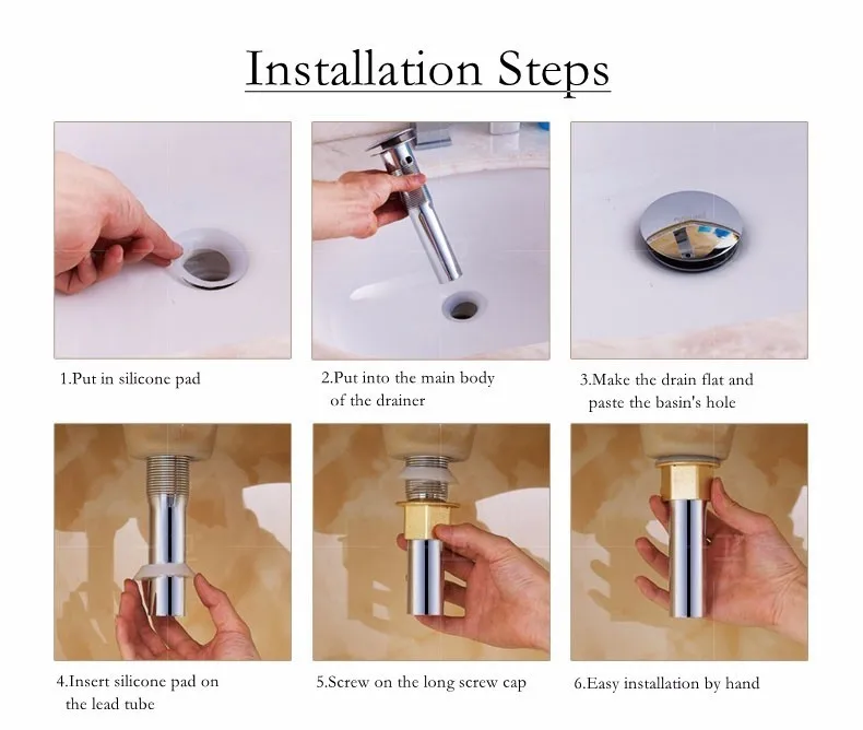 

Houmaid New Arrival Bathroom Stainless Steel Push Down Pop-up Basin Brushed Drain Stopper Rotatable Drain Strainer