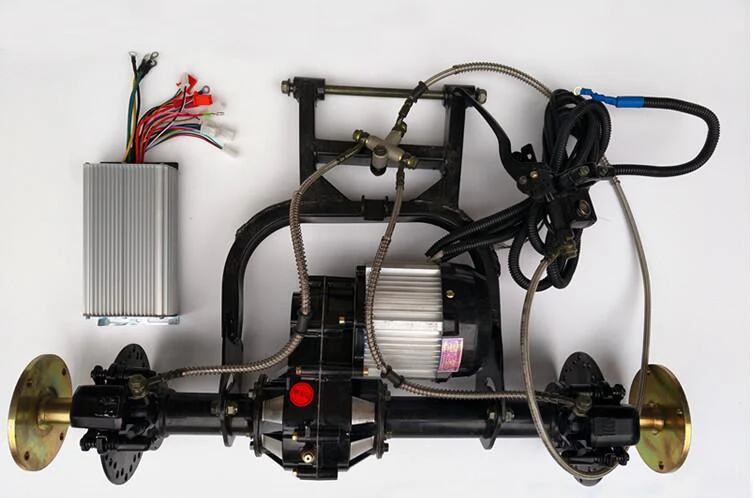 Quad UTV GO KART KARTING DIY 48V 500W Motor Disc Disk Rotor Brake ATV Rear Axle Differential With Swing Arm Fork