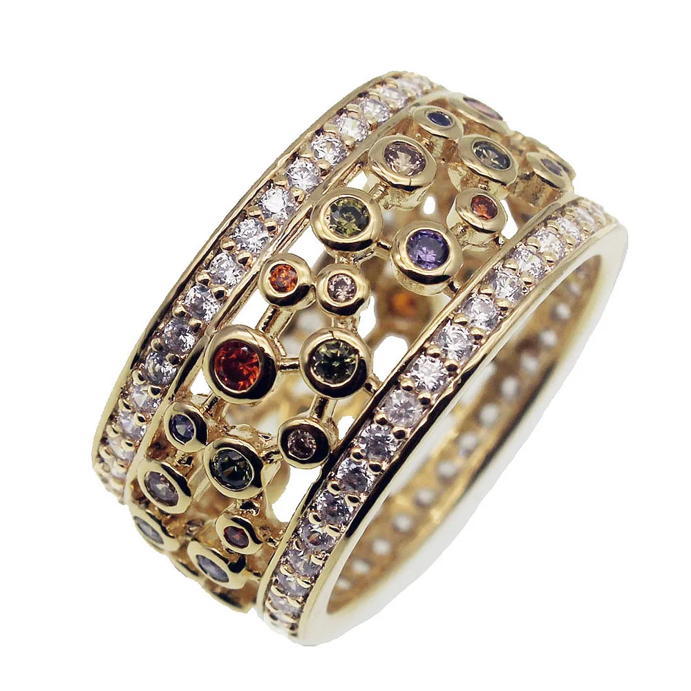 Рождественские подарки Morganite Peridot гранат Мульти Драгоценные камни желтое золото