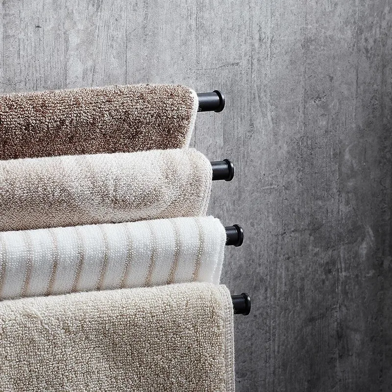 Черная подвижная вешалка для полотенец ванной комнаты 2 3 4 вешалки черная