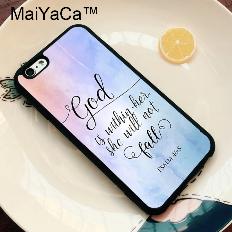 Чехол для телефона MaiYaCa Christ Jesus Bible Verse Cross из ТПУ для iPhone 11 Pro MAX X XR XS MAX 6 6s 7 8 Plus 5S задняя крышка