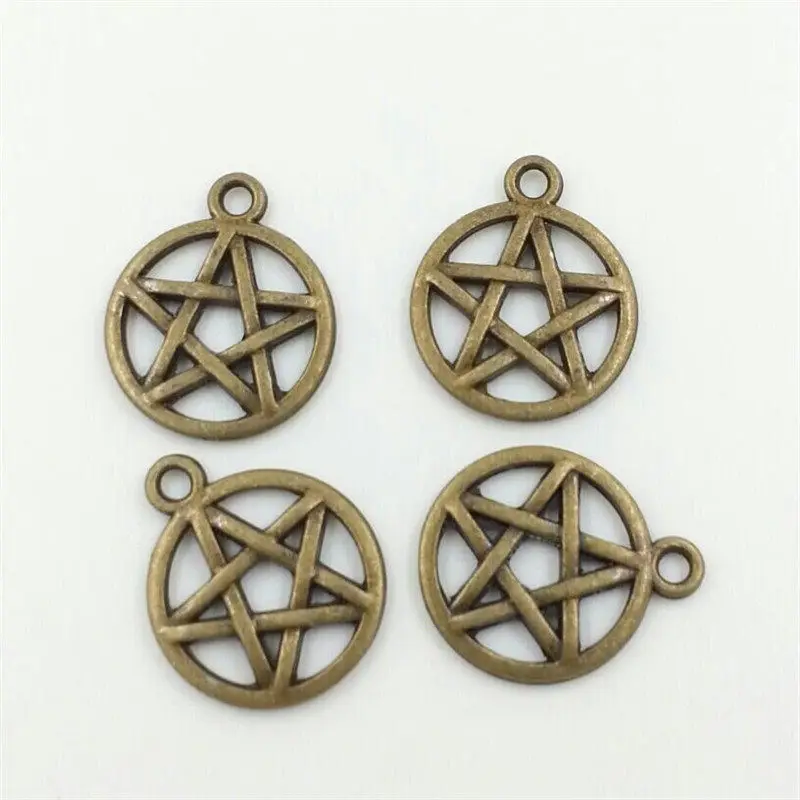 Antique Silver and Bronze Cute Star Sign Charms Pendants Alloy Pendant DIY Charm Jewelry Making Lead Nickel free 30pcs T713 | Украшения и