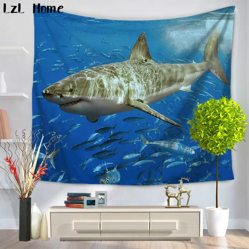 LzL домашний 3D гобелен с цифровым рисунком Кита декор настенная подвесная