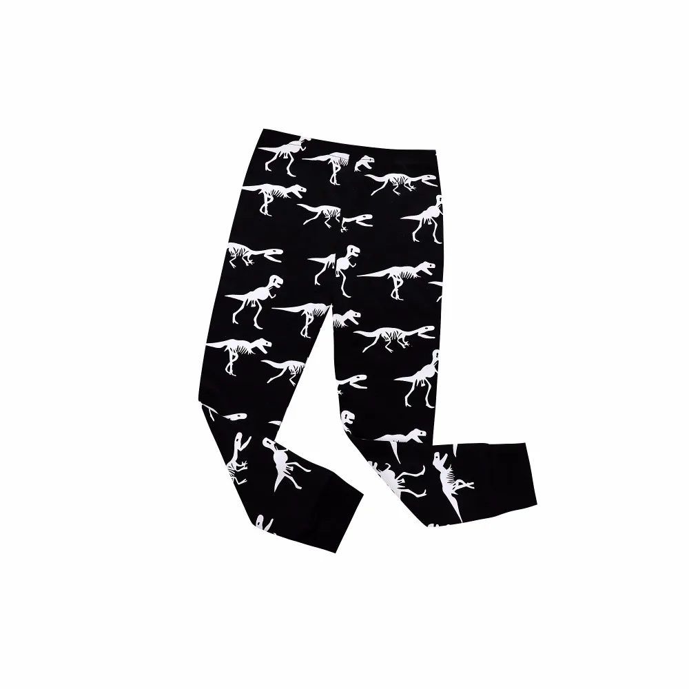 Пижамный комплект детский светящийся в темноте пижама с динозавром одежда для