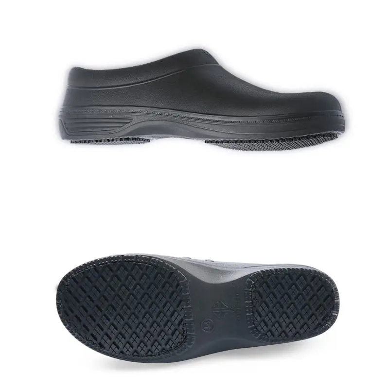 Резиновые Шлепанцы мужские рабочие туфли для кухни легкая обувь повара водонепроницаемые Нескользящие тапочки для больниц унисекс