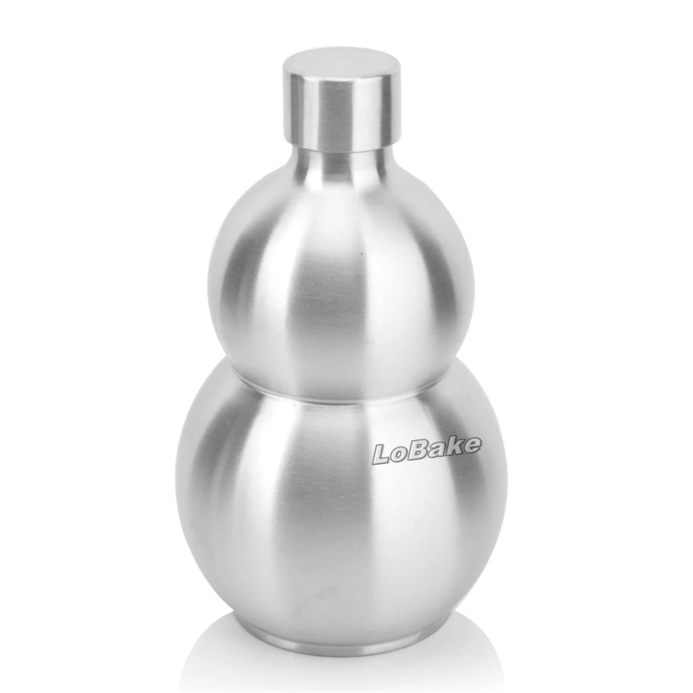 Мини Размер 250 мл нержавеющей стали тыква форма бутылки вина с кожаным ремнем