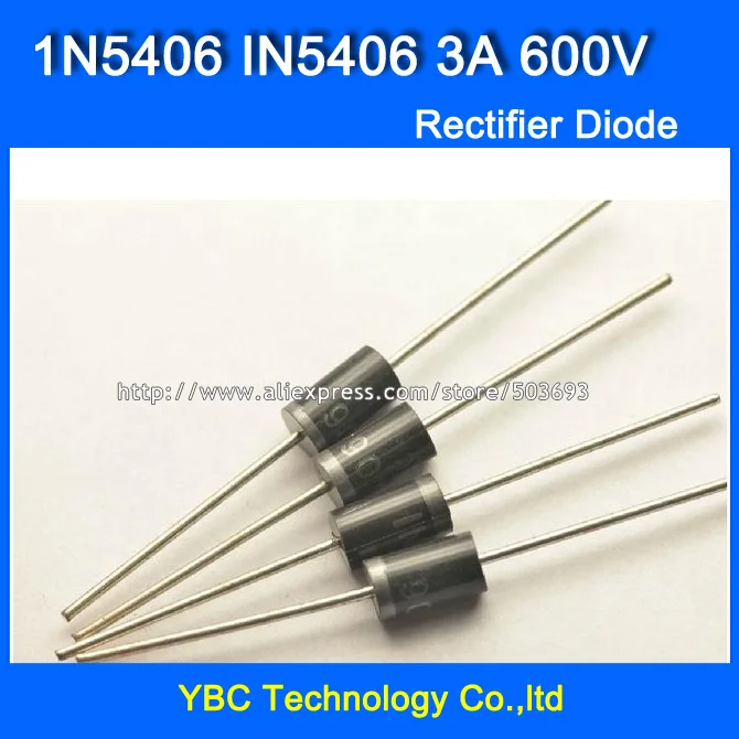 100 шт./лот 1N5406 IN5406 3A/600V выпрямительный диод большой мощности и длинные контакты|diode