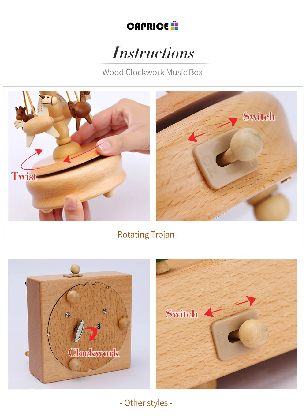 Деревянная музыкальная шкатулка Caja, музыкальные деревянные коробки ручной работы, заводное ремесло, гравировка с днем рождения, аксессуары для украшения дома, YYH-MZ