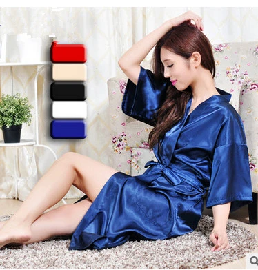 

8 color Good quality sexy underwear Imitation silk nightgown Women nightwear women's sexy nightgown female temptation AW7657