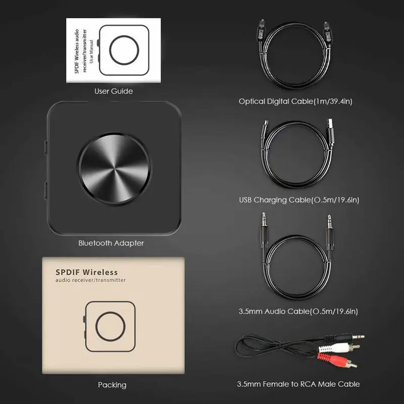 2 в 1 Bluetooth передатчик приемник Aptx низкая задержка беспроводной аудио адаптер CSR8675