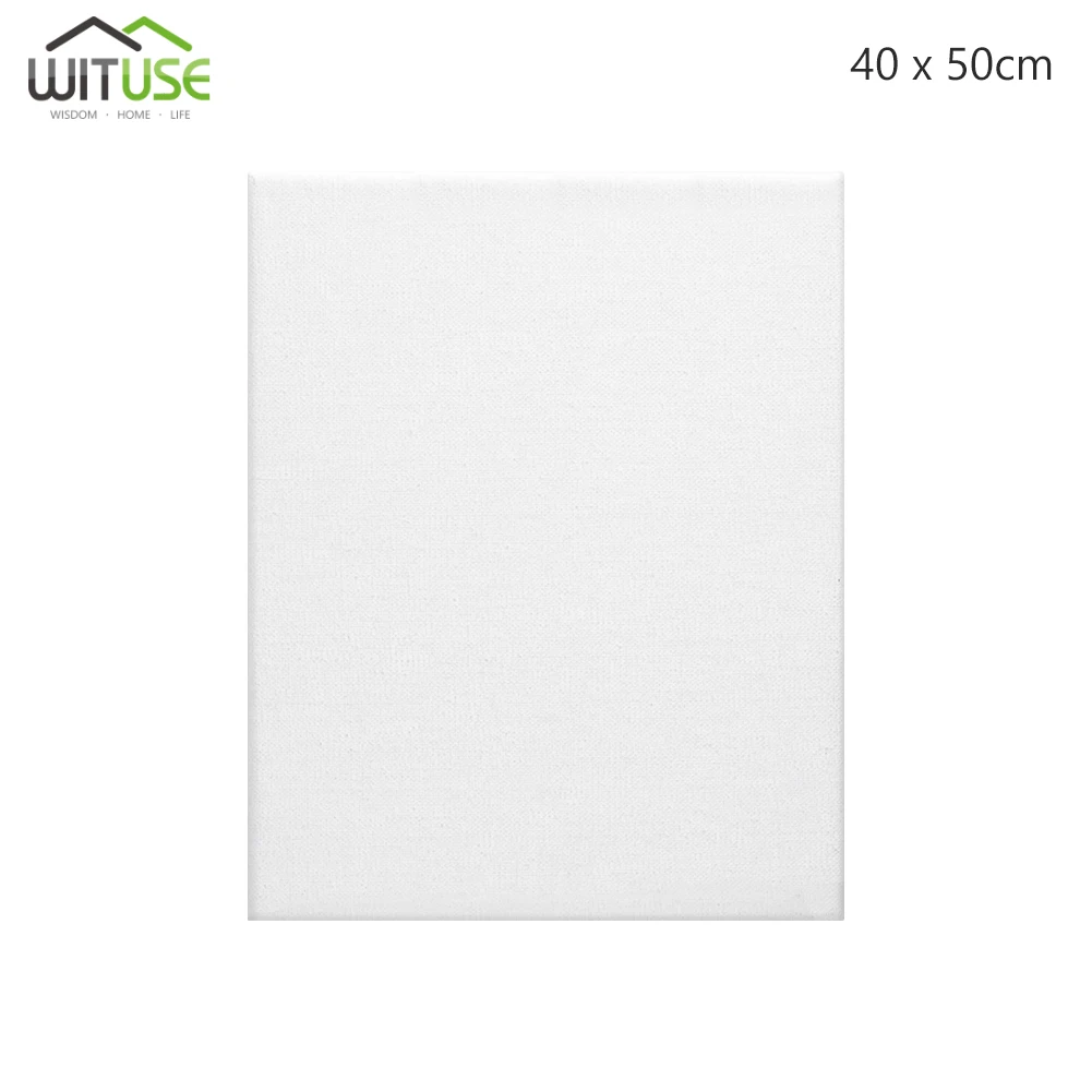 40x50cm 1 шт белый хлопок пустой квадратный холст художника для холста масляной краски DIY деревянная рамка доски для грунтованных масляные, акриловые краски - Цвет: 40x50cm