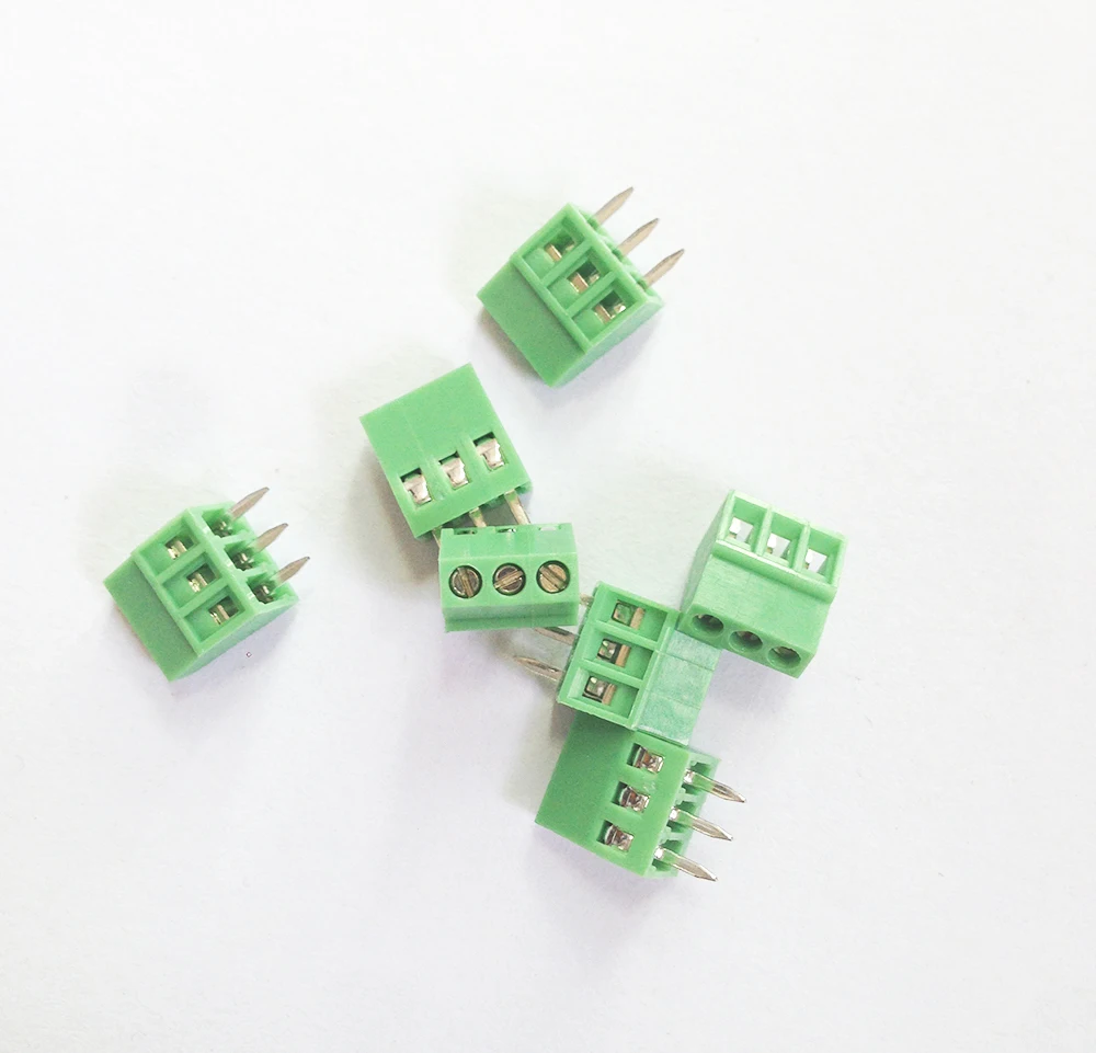 15 шт. 2,54 мм Шаг PCB винтовой клеммный блок 3P 150V6A UL, 130V8A IEC, CE Rohs