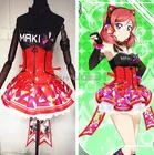 Love Live школьный идол проект кибер-видеоигры Nishikino Maki светильник ящаяся футболка платье униформа наряд Аниме косплей костюмы
