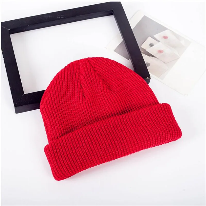 2019New мужская вязаная шапка Skullcap повседневная короткая шерстяная женская в стиле
