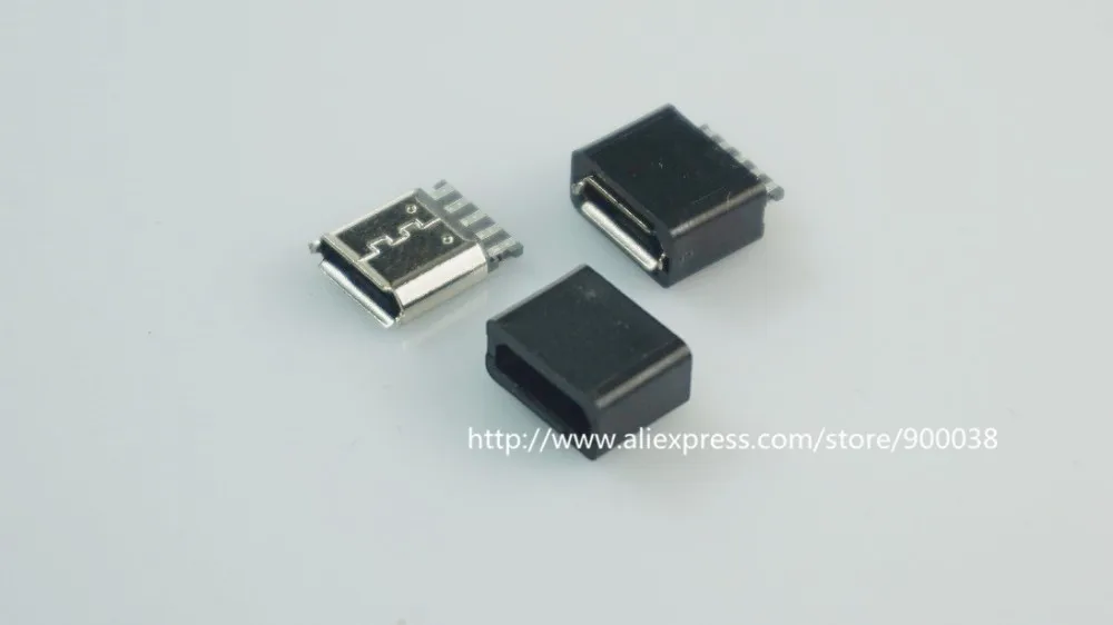 10 комплектов в партии DIY Micro USB 2,0 типа B гнездовой 5-контактный разъем под пайку Тип кабеля Ассамблея разъем адаптера пластиковый корпус
