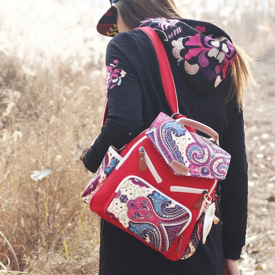Сумка для подгузников в народном стиле с креативным рисунком рюкзак мамы