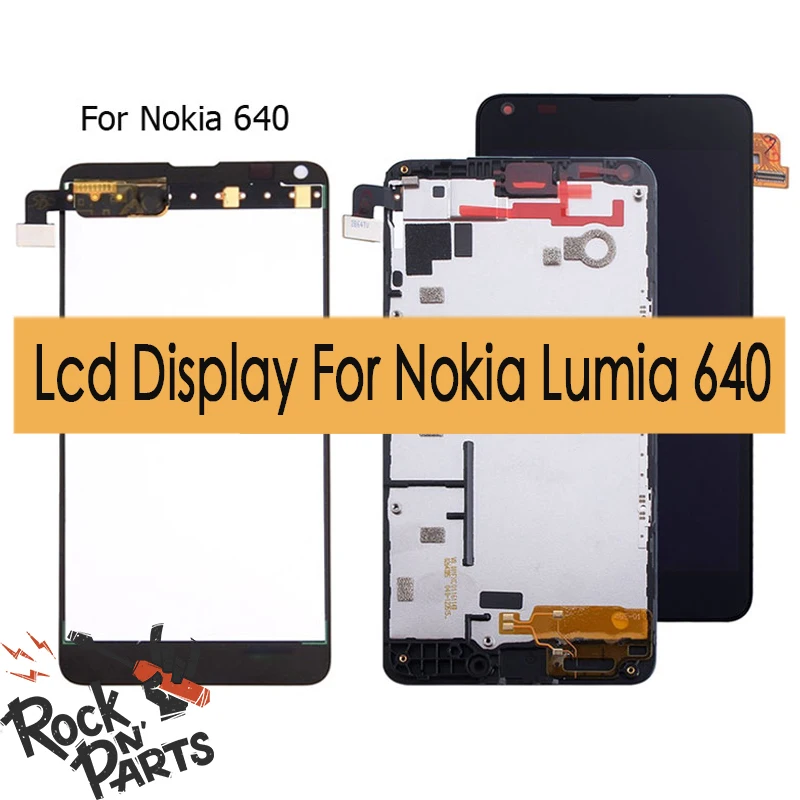 ЖК дисплей для NOKIA Lumia 640 в сборе с сенсорным экраном и передней панелью + рамка 5 0