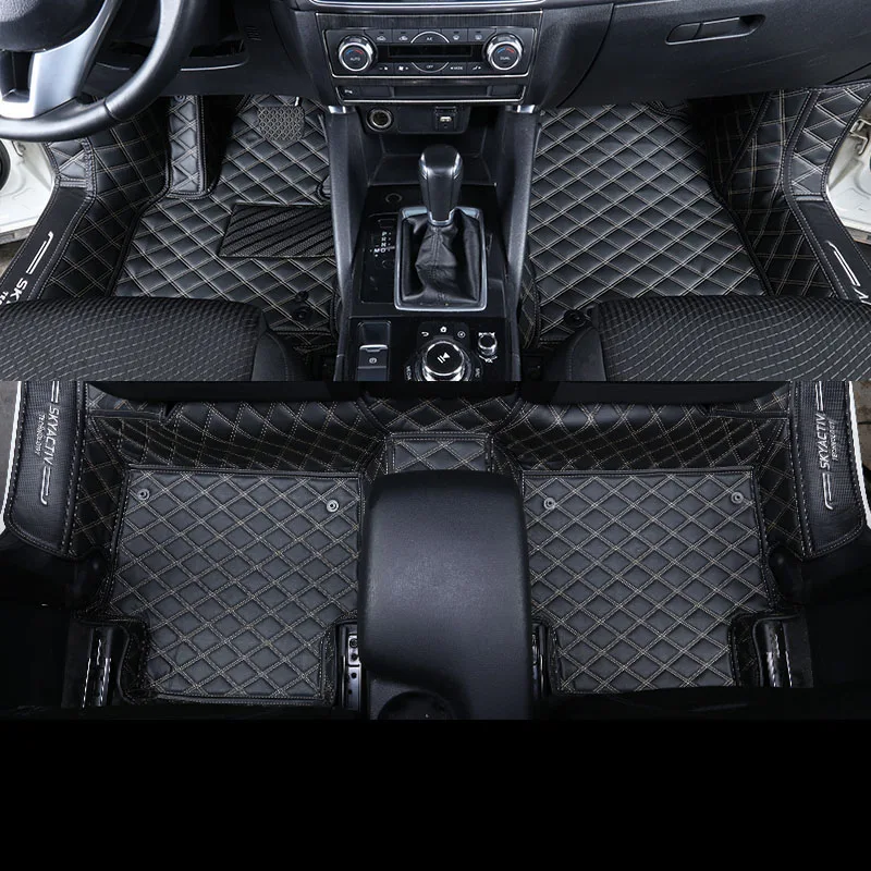 Lsrtw2017 волокна кожи для автомобильных ковриков для mazda CX-5 2012 2013