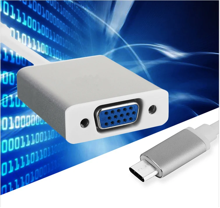 Переходник USB 3 1 Type C в VGA двусторонний переходник для Macbook 12 дюймовый золотистый и
