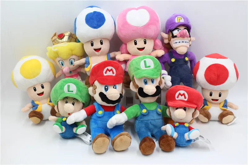 New Official Super Mario Plush Luigi 8 inch Blue Toad Waluigi Koopa Toadette... Toys Xmas Gift | Игрушки и хобби