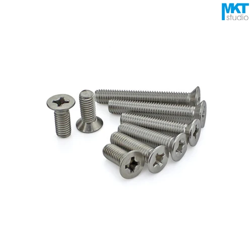 

1000Pcs M3 Stainless Steel Flat Head Flat Tail Screws Bolts Height=10/12mm