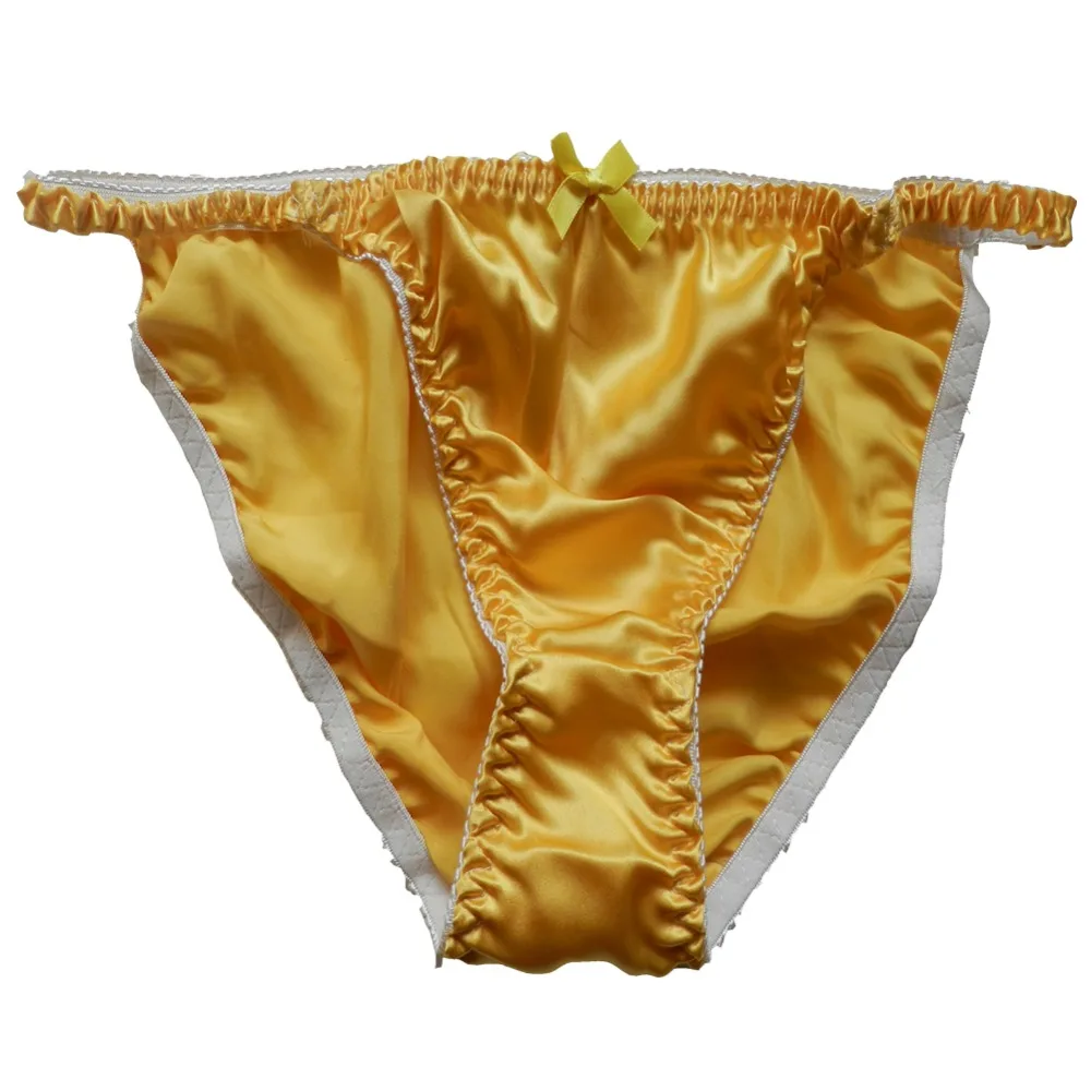 1 pcs 100% Silk Women's String Bikini Panties Size S M L XL 2XXL |
