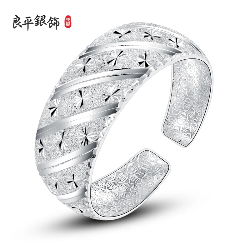 Женский браслет со звездами из серебра 999 пробы|bangles fashion|bangles for womenbangles men |