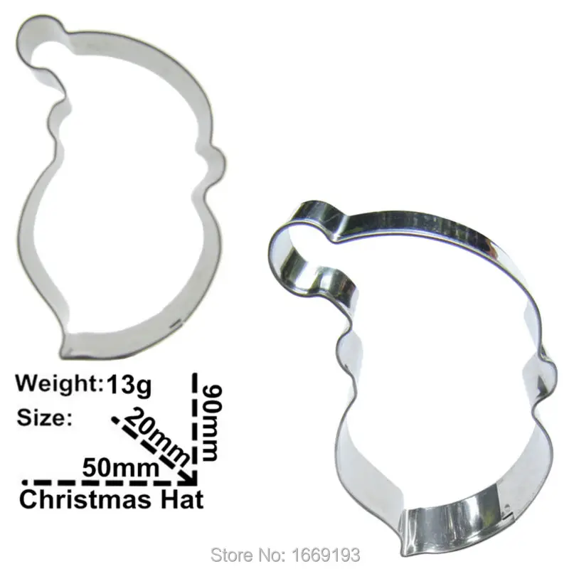 Рождественская шляпа и рождественские инструменты для украшения тортов в форме