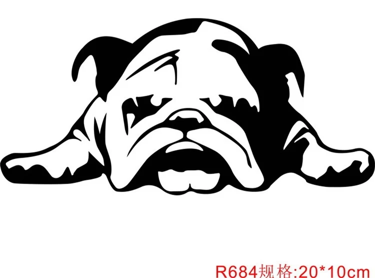 1 шт. автомобильная виниловая наклейка бульдог