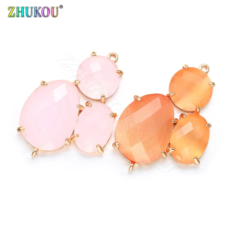 ZHUKOU 2019 новые стили Красочные Подвески из трех камней Крошечные для женщин DIY