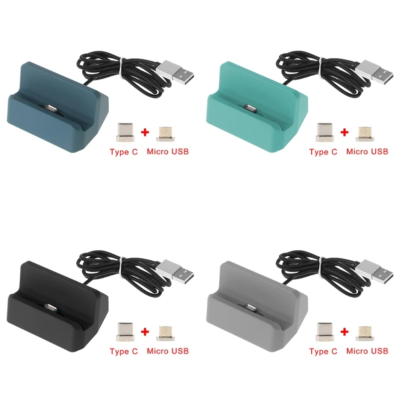 Магнитный разъем Micro USB + Type C зарядная станция док-станция для телефона Android S8 Note8