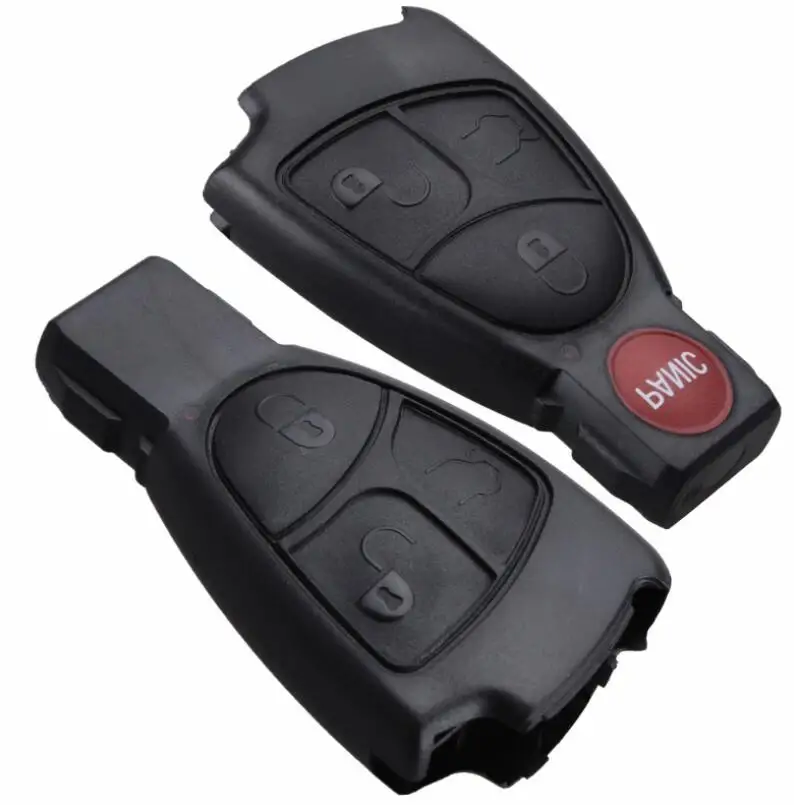 2/3/4 кнопки смарт-ключ чехол оболочка Fob чехол для Mercedes-Benz A B C E мл S CLK CL Вито 639 смарт-ключ с логотипом - Цвет: 4Button