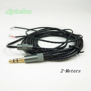 Aipinchun 2 метра Длина 3,5 мм 3-полюсный разъем сделай сам кабель для наушников Замена для ремонта наушников LC-OFC провод обновленный шнур