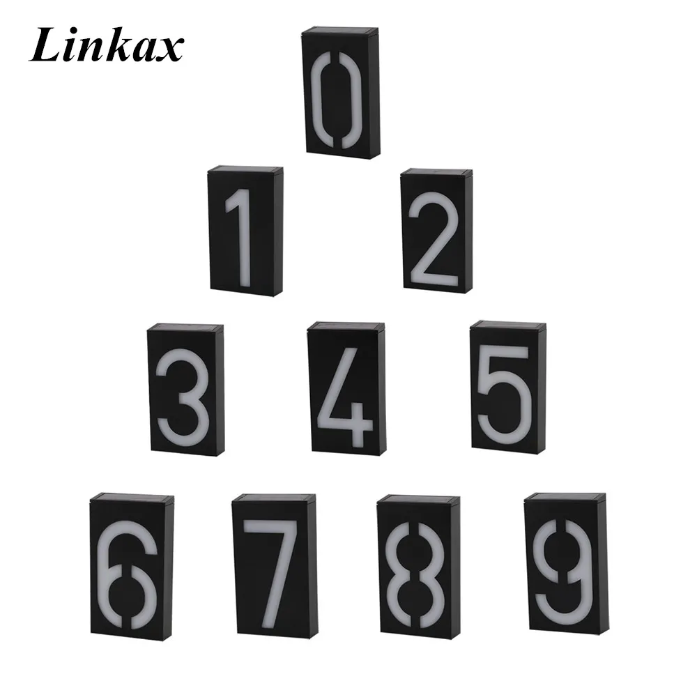 Солнечная энергия 6 LED световая вывеска дом дверь отеля адрес табличка номер с