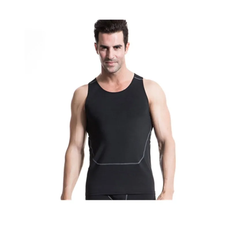 2019 Men's Summer Compression Casual Clothing Tanktops Sleeveless Elastic fitness male Vests Bodybuilding Singlet F50 | Мужская