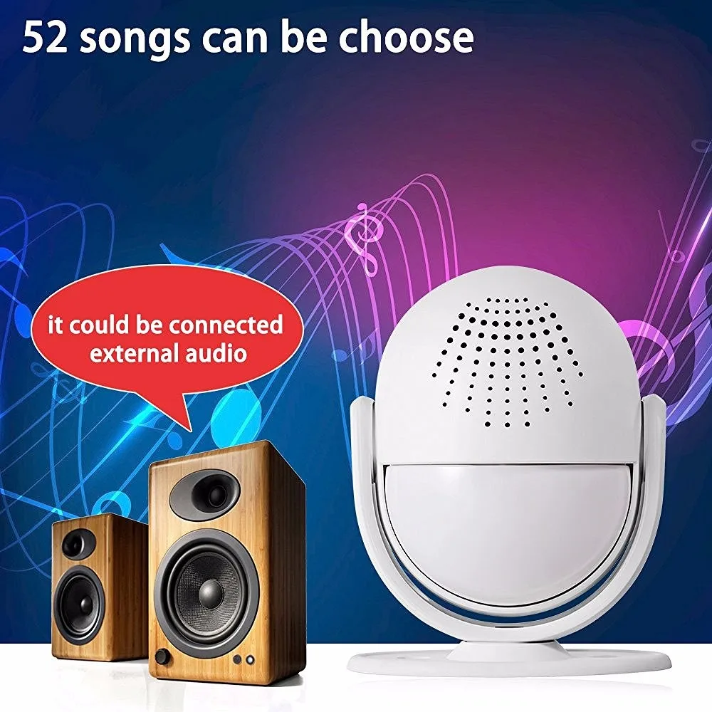 Fuers Добро пожаловать дверной звонок с изображением колокольчика 90 дБ