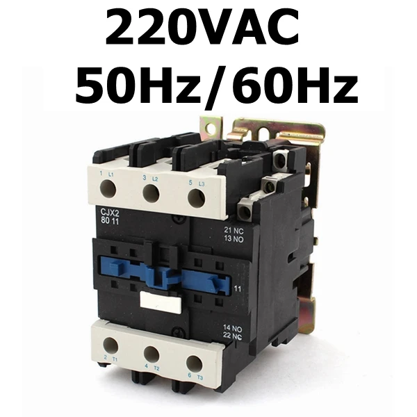 220VAC Контактор двигателя переменного тока на din-рейке 3 фазы 3 P 1NO 1NC 80A Номинальный ток 24 в 36 В 220 В 380 В катушка вольт контакты реле 125A Ith - Цвет: 220VAC