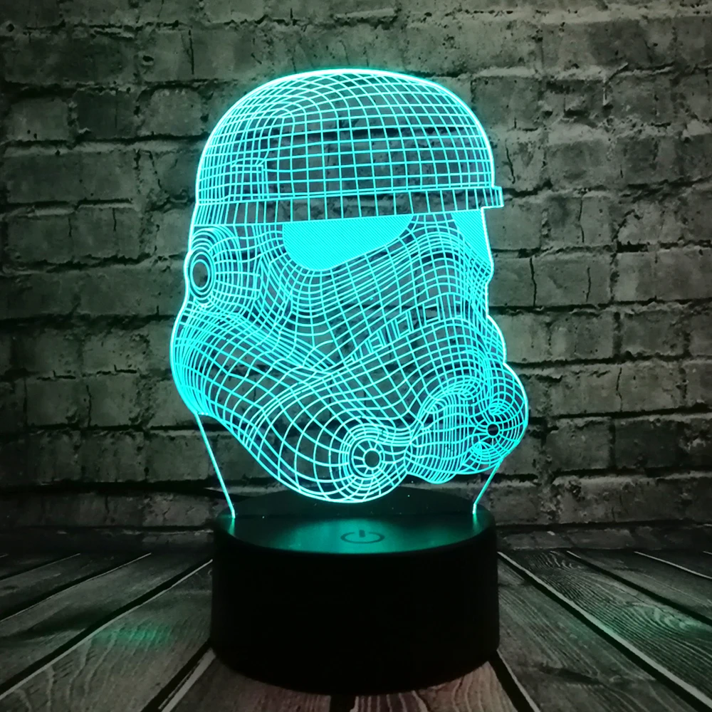 3D Ночник светильник RC Звездные войны Clone force Дарт белый Вейдер Рыцарь Воин фигурка