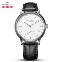 sea gull business watches mens mechanical wristwatches 50m waterproof leather valentine male watches 819 12 6075