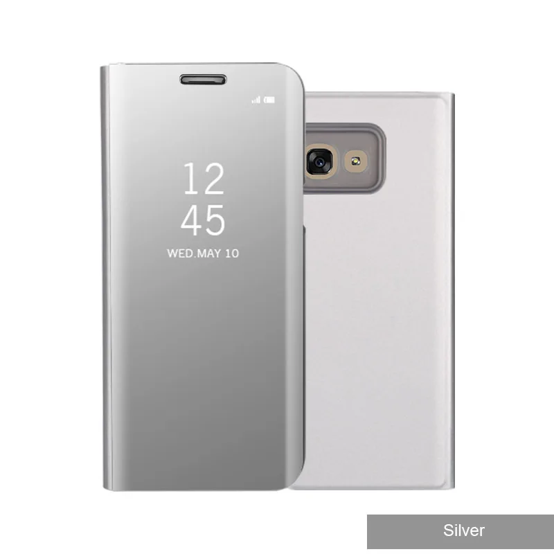 Роскошный кожаный умный зеркальный флип-чехол для телефона для samsung Galaxy S9 S8 Plus S7Edge S6Edge Note 8 J5 J7 чехол с прозрачным окошком