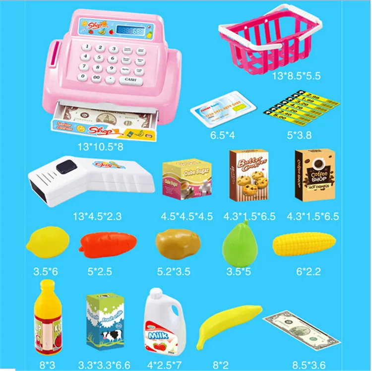Новые детские игрушки для супермаркетов кассовые Игрушки девочек со сканером