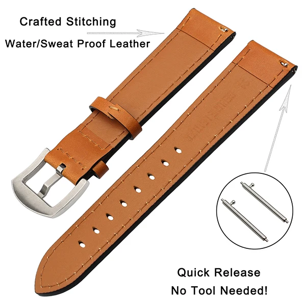20 мм 22 мм Trefoil ремешок для часов из натуральной кожи для Luminox Tissot Hamilton Mido Longines Quick Release Watch Band стальной ремешок с застежкой