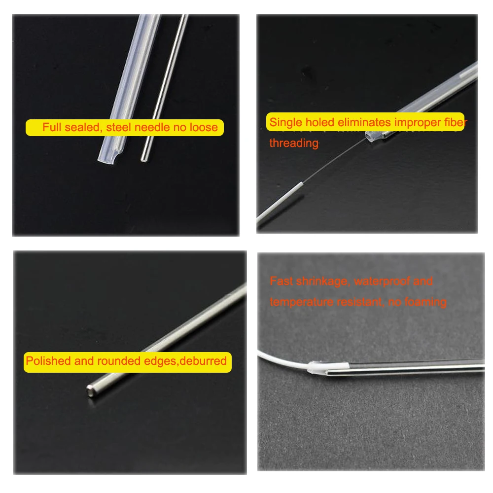 Highest Quality Optical Fiber Fusion Splice Protection Sleeve, Full heat shrinkable tube pre shrunk tube  1000pcs OD2.5 60mm