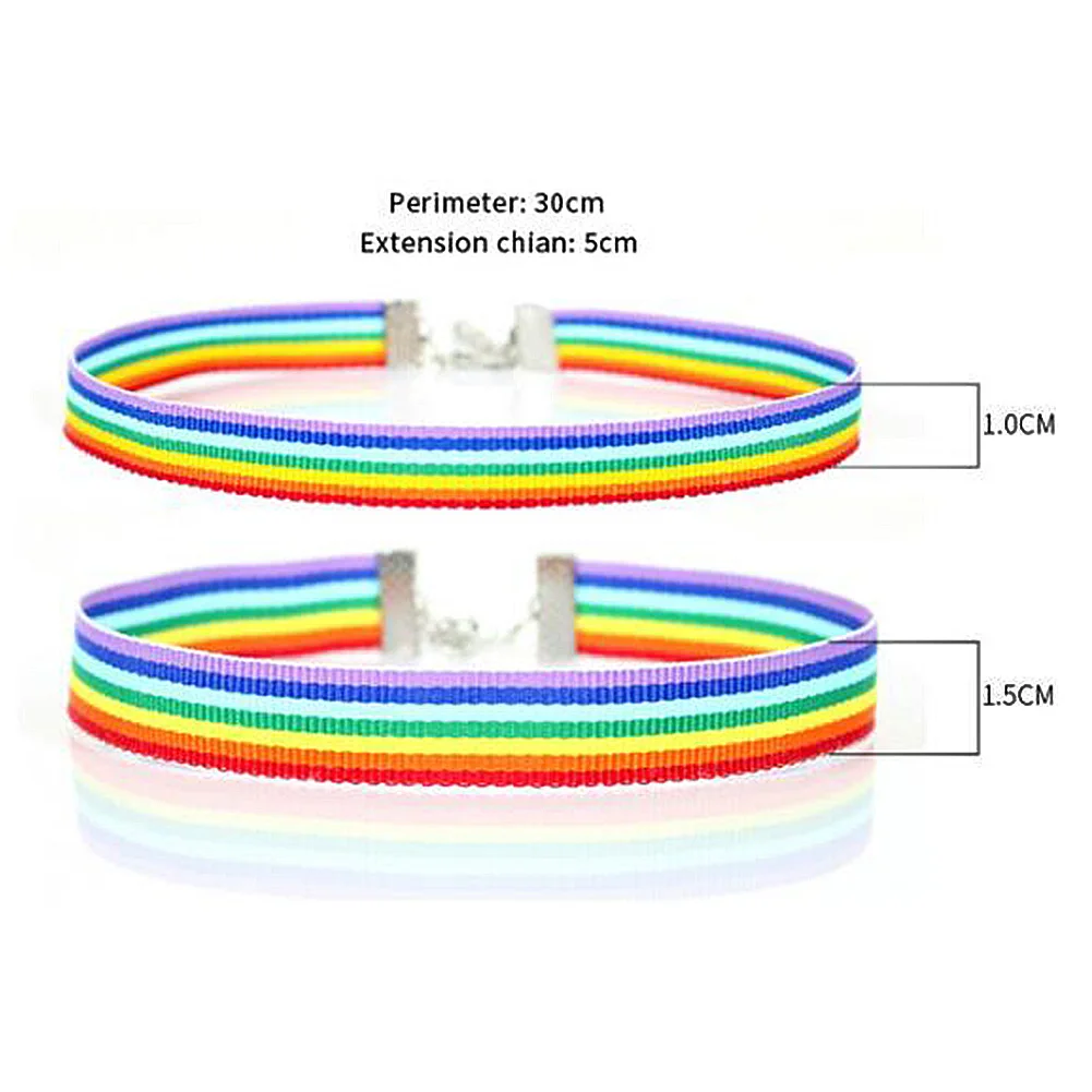 Модное Радужное колье ожерелье для геев или лесбиянок с кружевным воротником