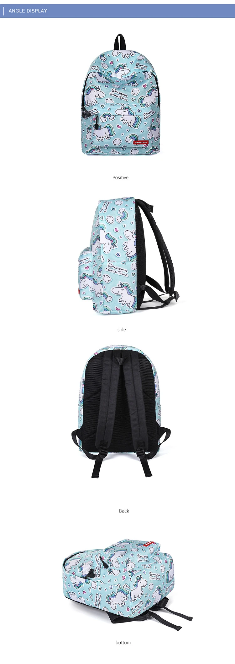 Mochila unicor AliExpress горячая Распродажа Единорог Рюкзак для женщин бренд школьный рюкзак сумки для девочек 15-дюймовый ноутбук рюкзак FN913